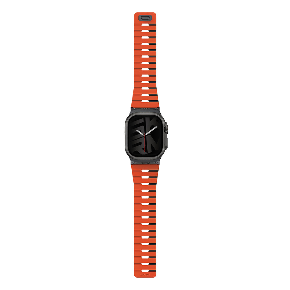 Skinarma Gemini Serisi Apple Watch 42/44/45/46/49mm Uyumlu TPU Magnetik Silikon Kordon Skinarma Gemini Serisi Apple Watch 42/44/45/46/49mm Uyumlu TPU Magnetik Silikon Kordon